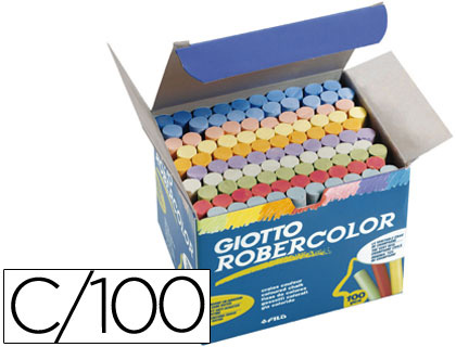 100 tizas antipolvo Robercolor colores surtidos